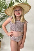 Girls High Demand Ruched Swimsuit