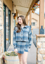 Plaid Crop Shacket