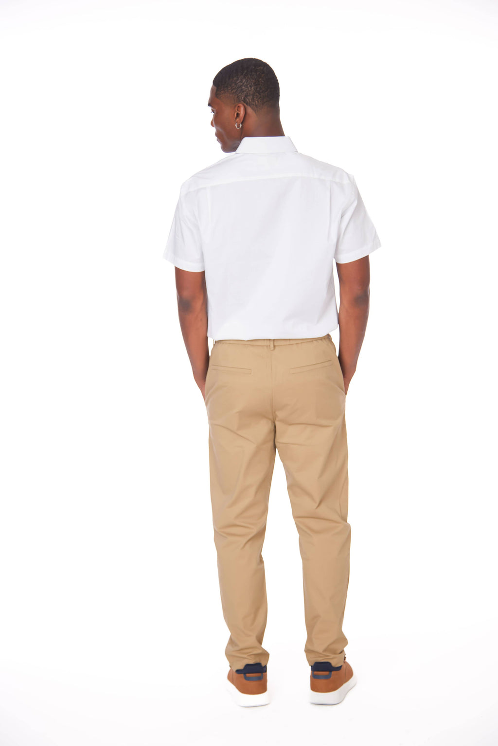 Men's Cotton Stretch SS Solid Shirt