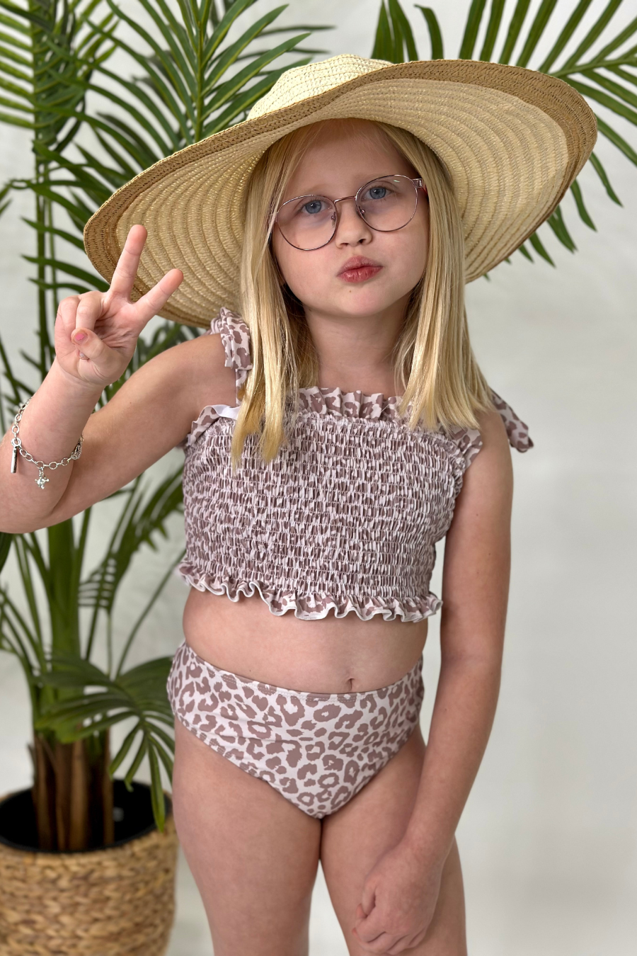 Girls High Demand Ruched Swimsuit