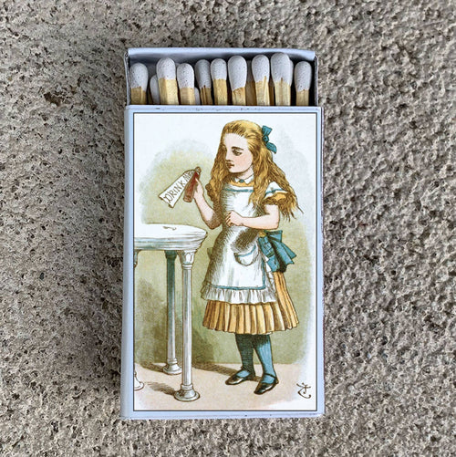 Alice in Wonderland & Drink Me Bottle Matchbox • Candle Acc