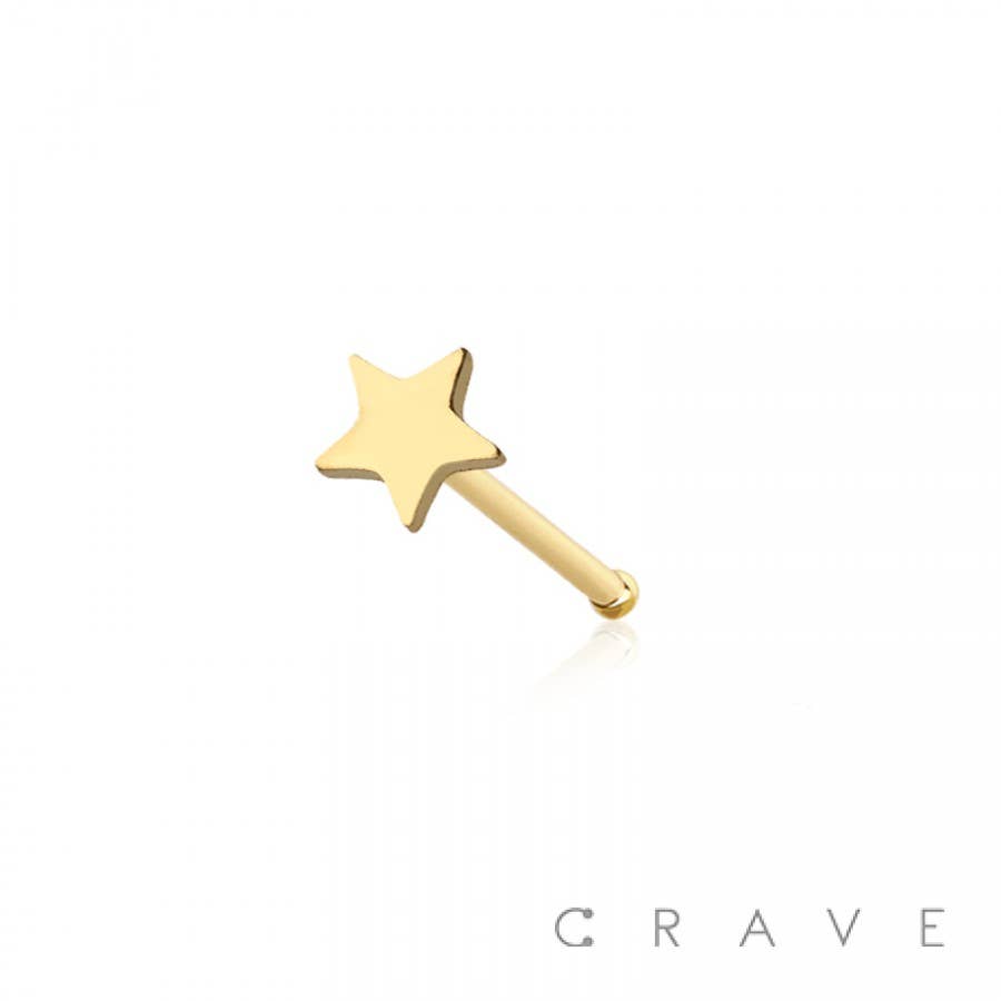 Star Flat Head Nose Bone