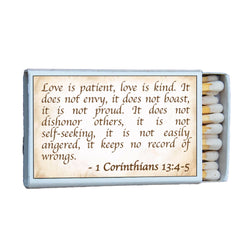 Bible Verse Corinthians 13 • Candle Acc • Scripture Matches