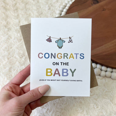 "Congrats On The Baby" Baby Shower Card