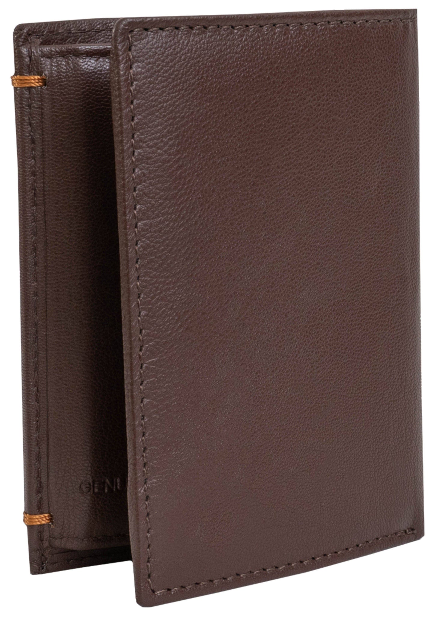 Jack Abrahams Goat Nappa Leather Bi-Fold Wallet w/Zipper Pocket