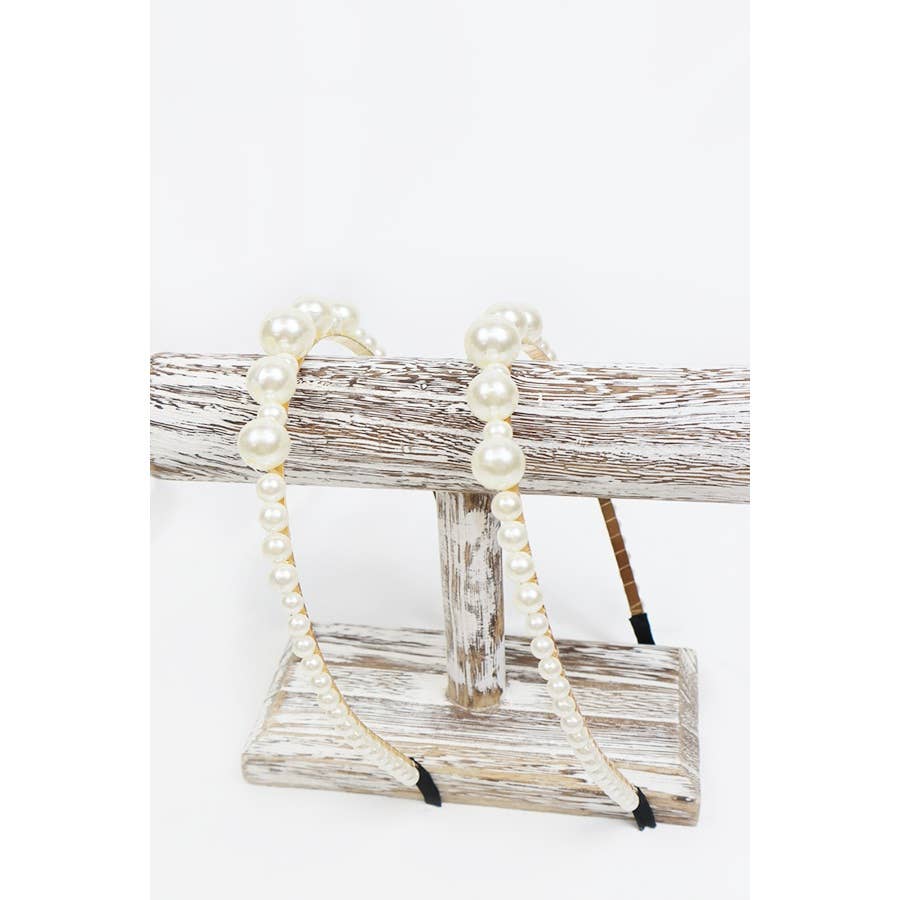 Big Pearl Top Metal Headband