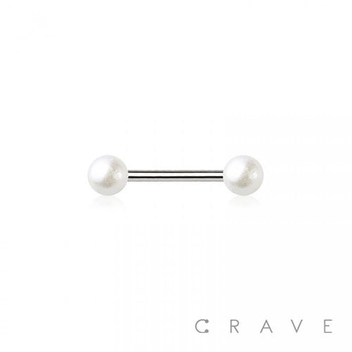 Pearl Coat Ball End Cartilage Barbell