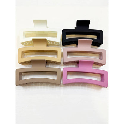 Jumbo Size Cut Out Rectangle Hair Claw Clip