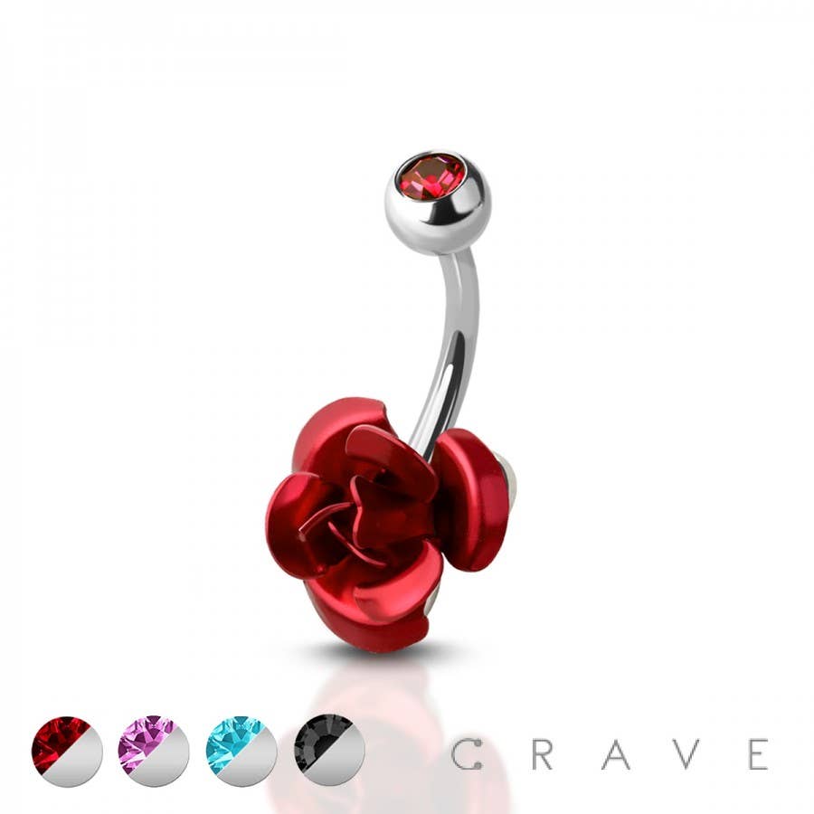 Rose Belly Button Ring