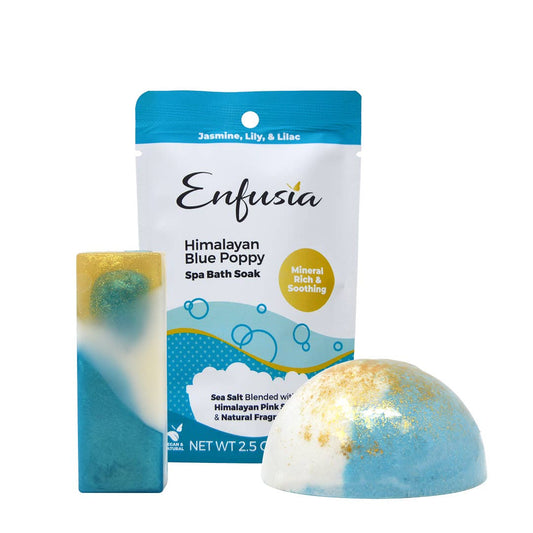 Salt, Soap, & Mini Gift Set - Himalayan Blue Poppy