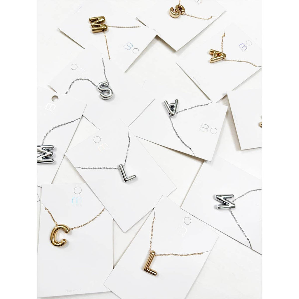 Balloon Dainty Alphabet Pendant Necklace