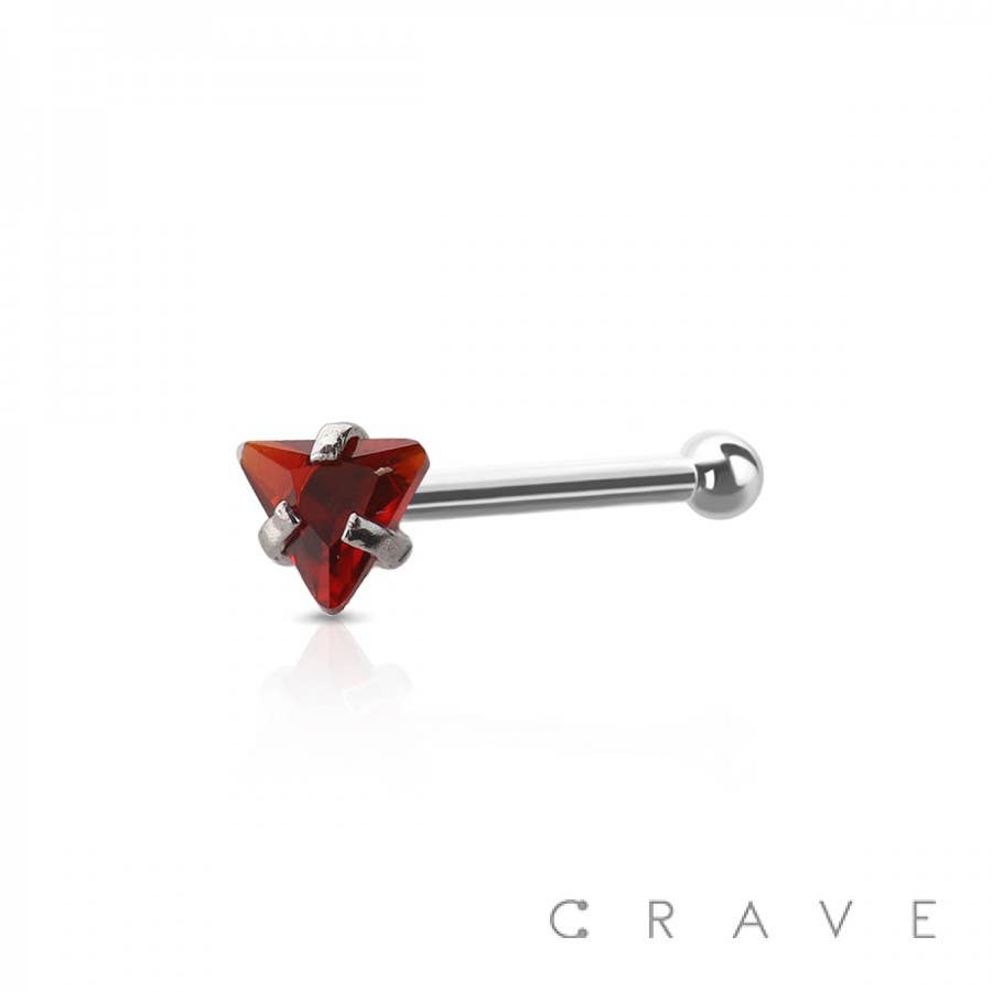 Triangle Nose Bone Stud Surgical Steel