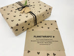 Black Hearts Recycled Eco Kraft Wrapping Paper