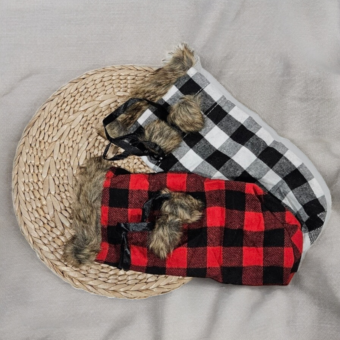 Wine Plaid Gift Bag