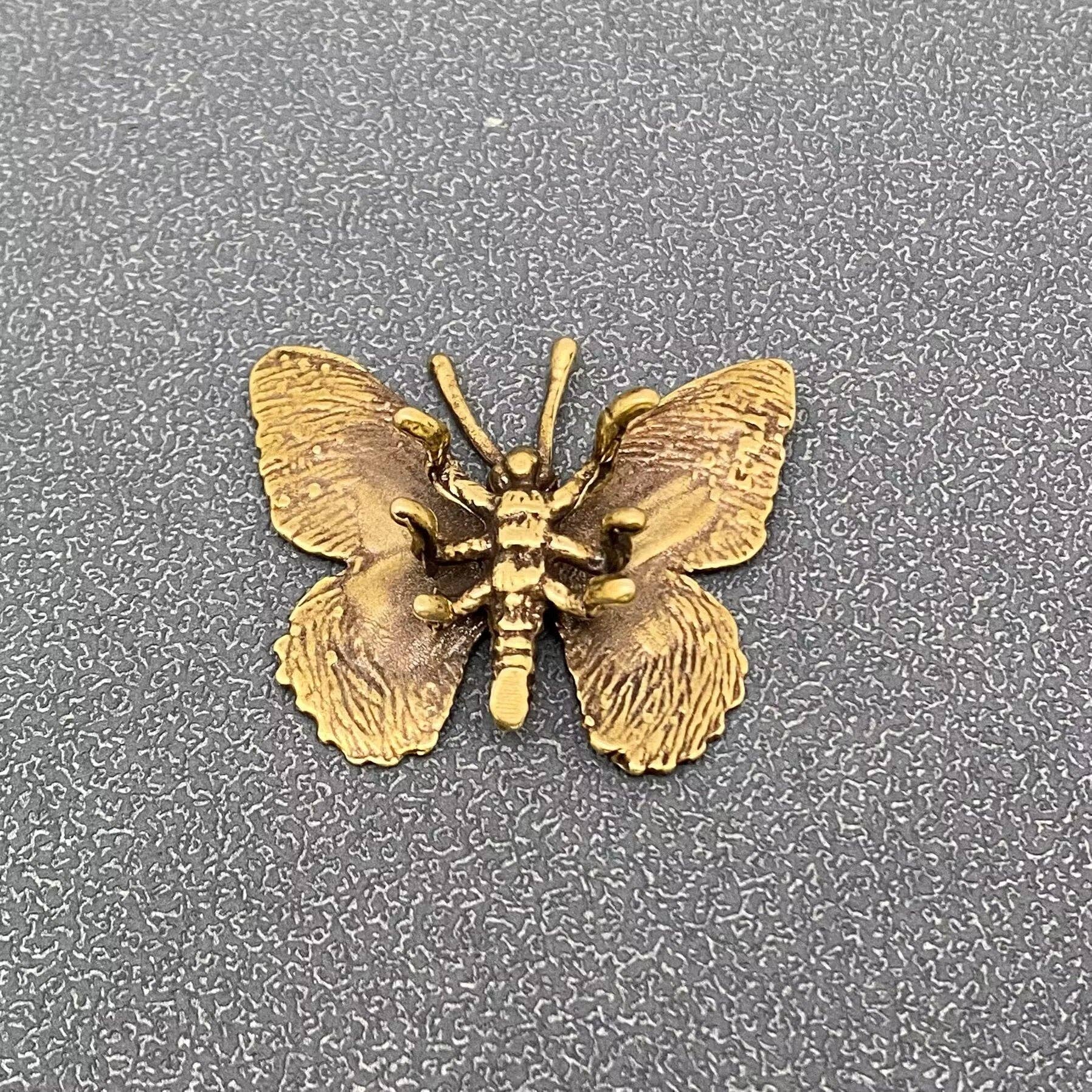Vintage Brass Butterfly Desktop Figurine