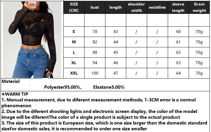 Sequin Long Sleeve Mesh Top