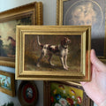 Vintage Style Brown Dog Art Print Gallery Wall Framed