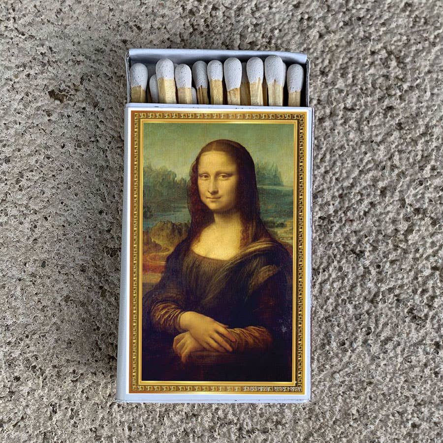 Matches • Art • Mona Lisa da Vinci • Home Decor for Candles
