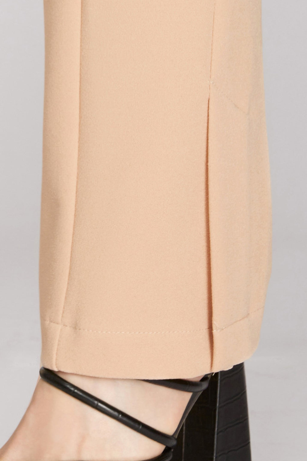 Heavy Knit Side Split-Hem Straight Pants