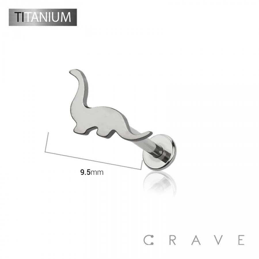 IMPLANT GRADE TITANIUM THREADLESS PUSH IN DINOSAUR TOP LABRE: TITANIUM-6MM