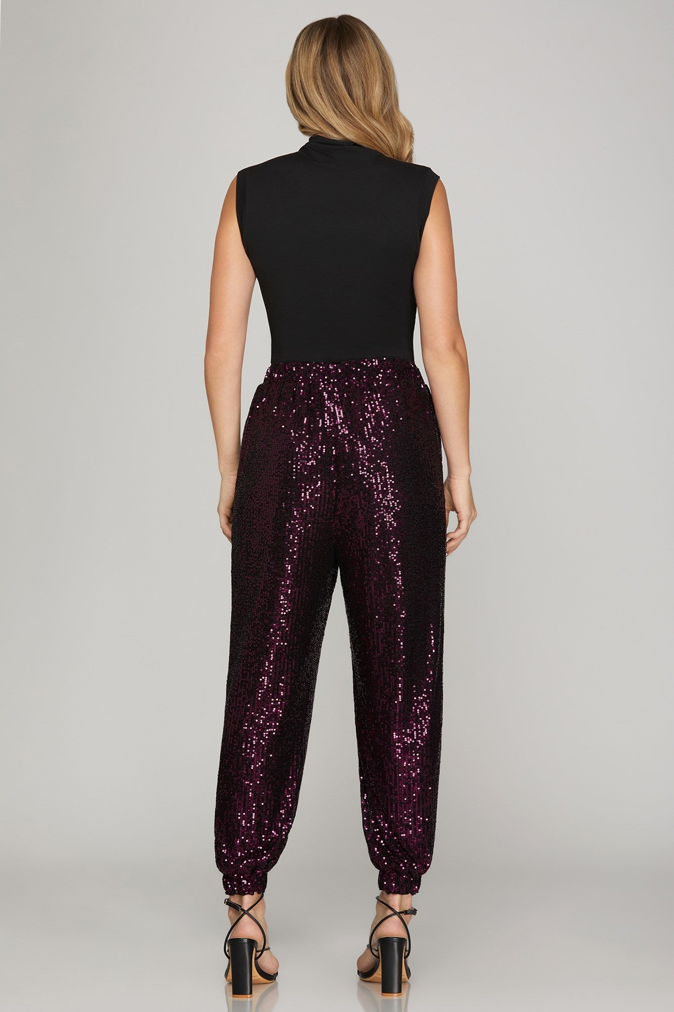 Jewel Tone Sequin Party Pants
