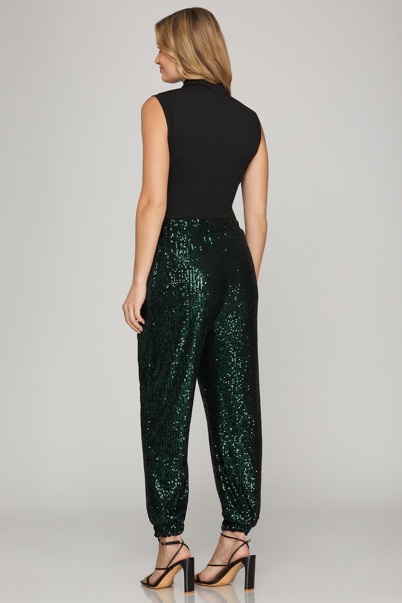 Jewel Tone Sequin Party Pants