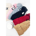 Double Layer Winter Cable Knit Pompom Beanie