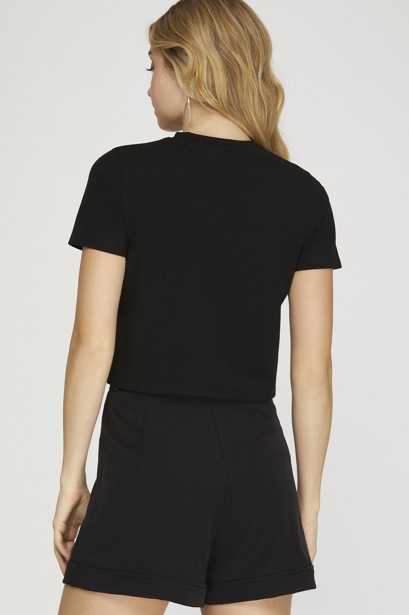 Rhinestone Faux Bra Embellished T-Shirt