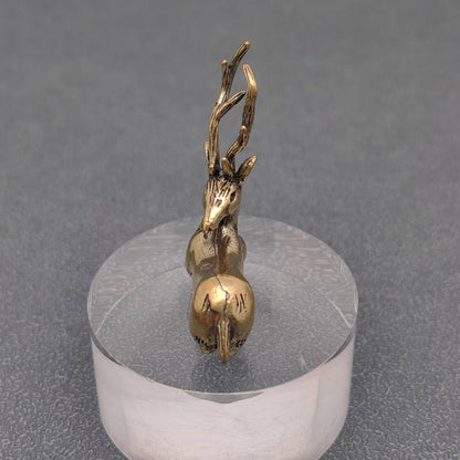 Brass Elk Deer Desktop Figurine