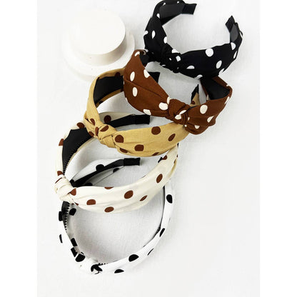Neutral Tone Polka Dot Headband