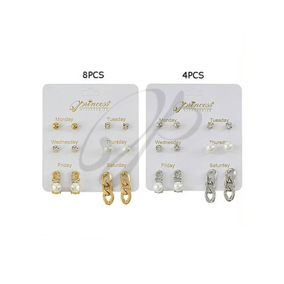6-pair Multi Earring Set