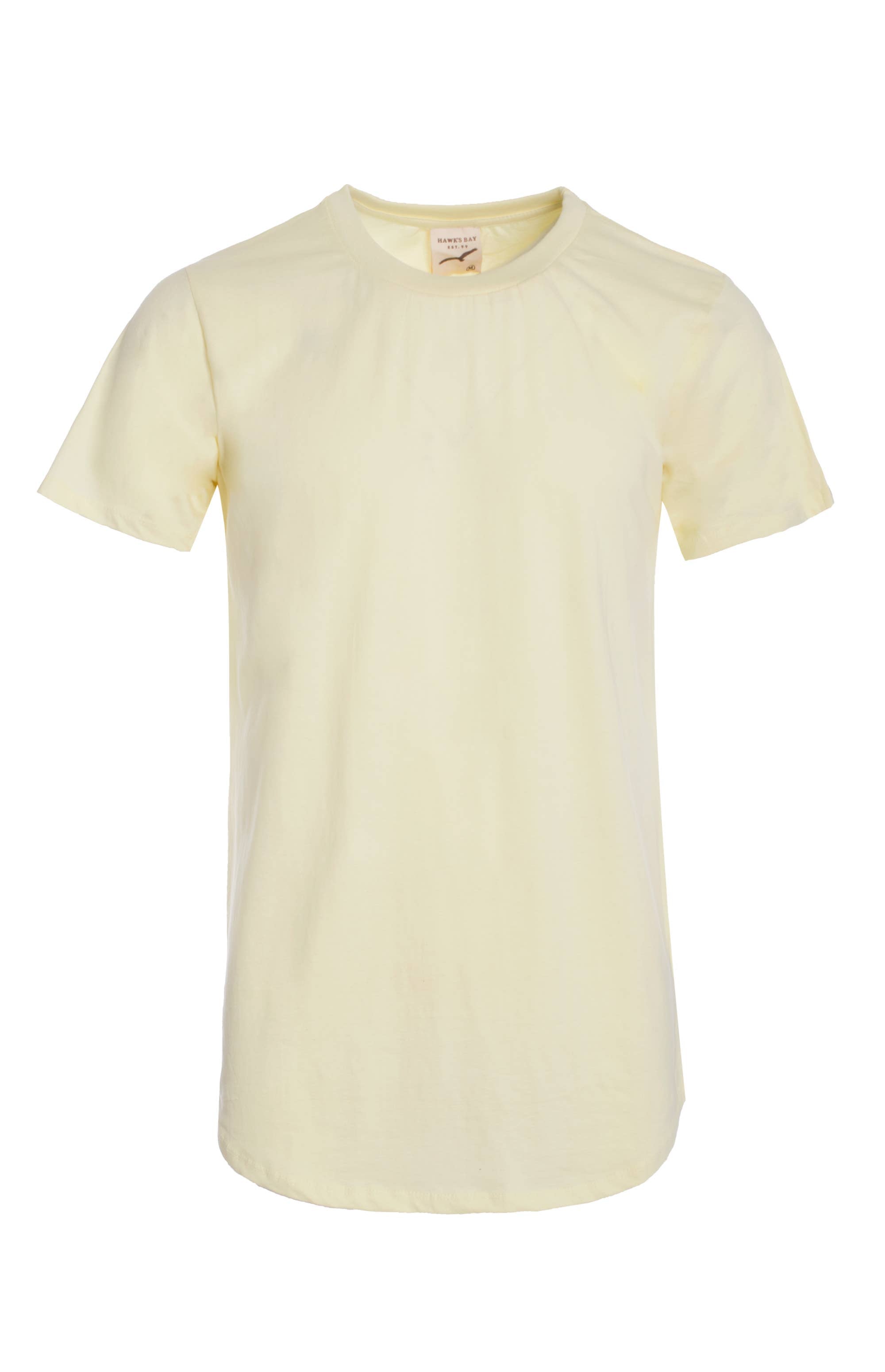 Men's Hem Curve Premium Cotton Crew Neck T-Shirt