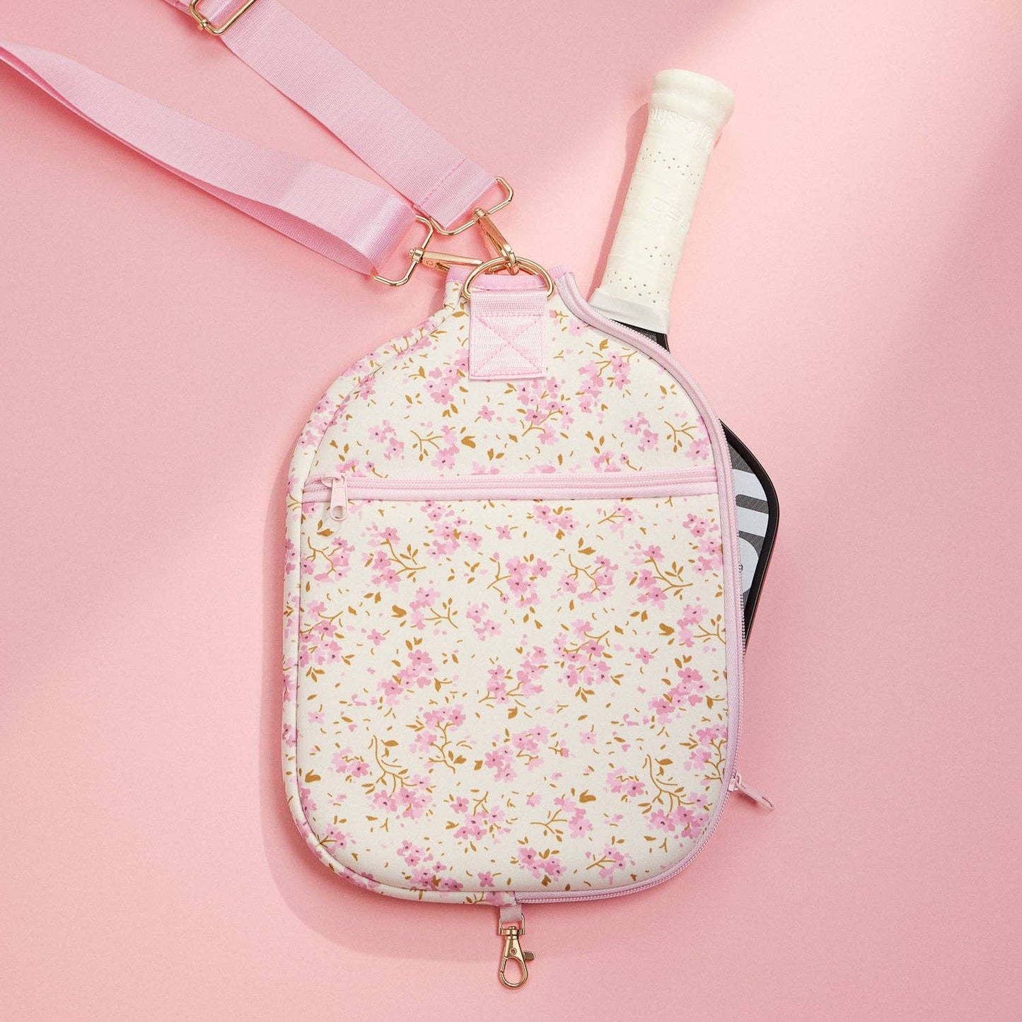 Boho-Floral-Neoprene-Pickleball-Paddle-Bag