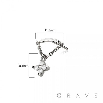 Threadless Push In Flower Dangle Labret