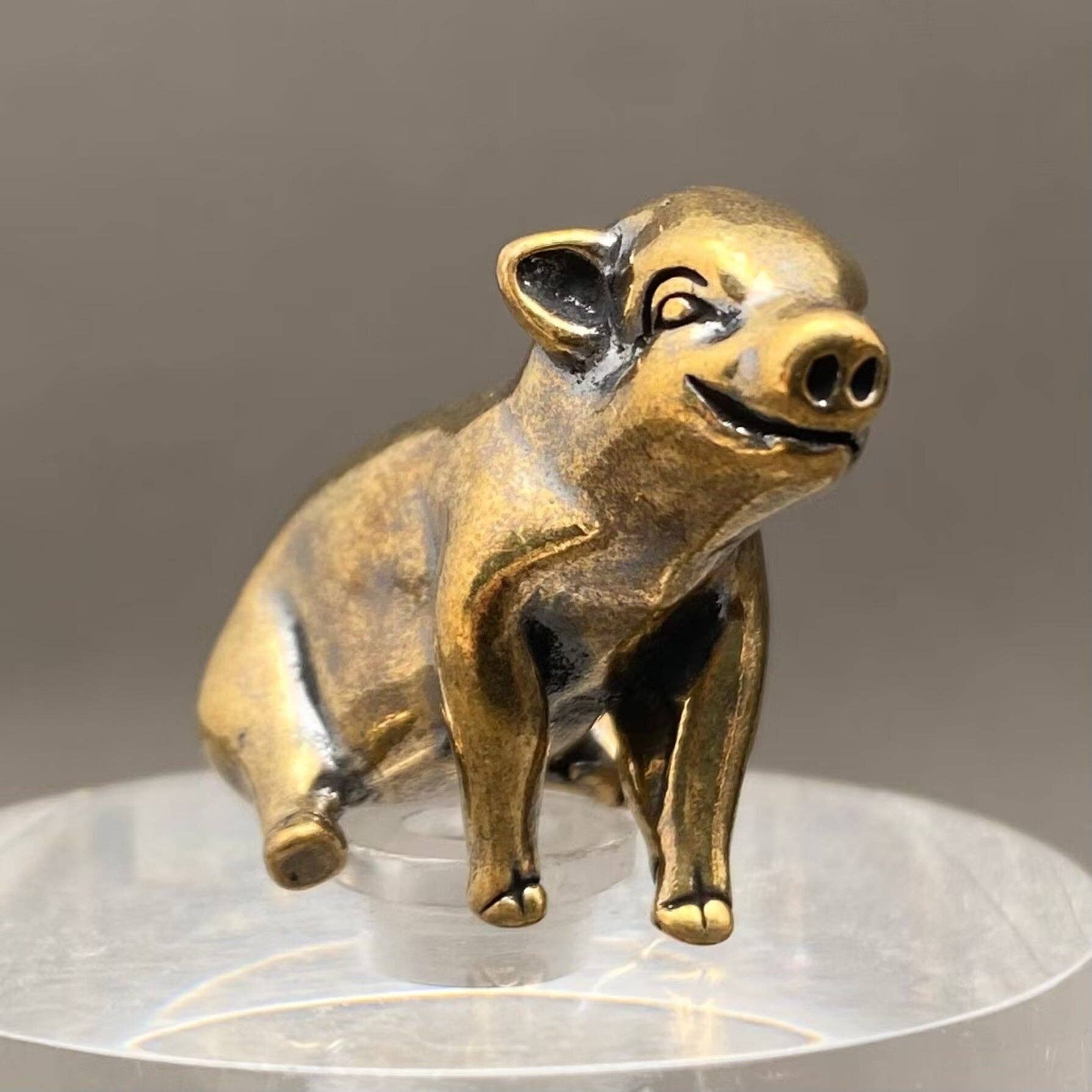 Brass Little Pig Crafts Decoration Desktop Ornaments