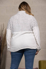 Plus Size Fluffy Kangaroo Pocket Sweater