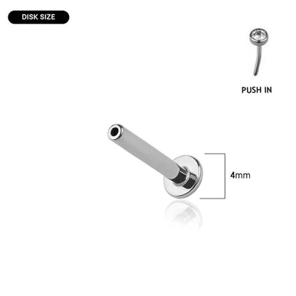 Titanium Threadless Push In Snake Labret