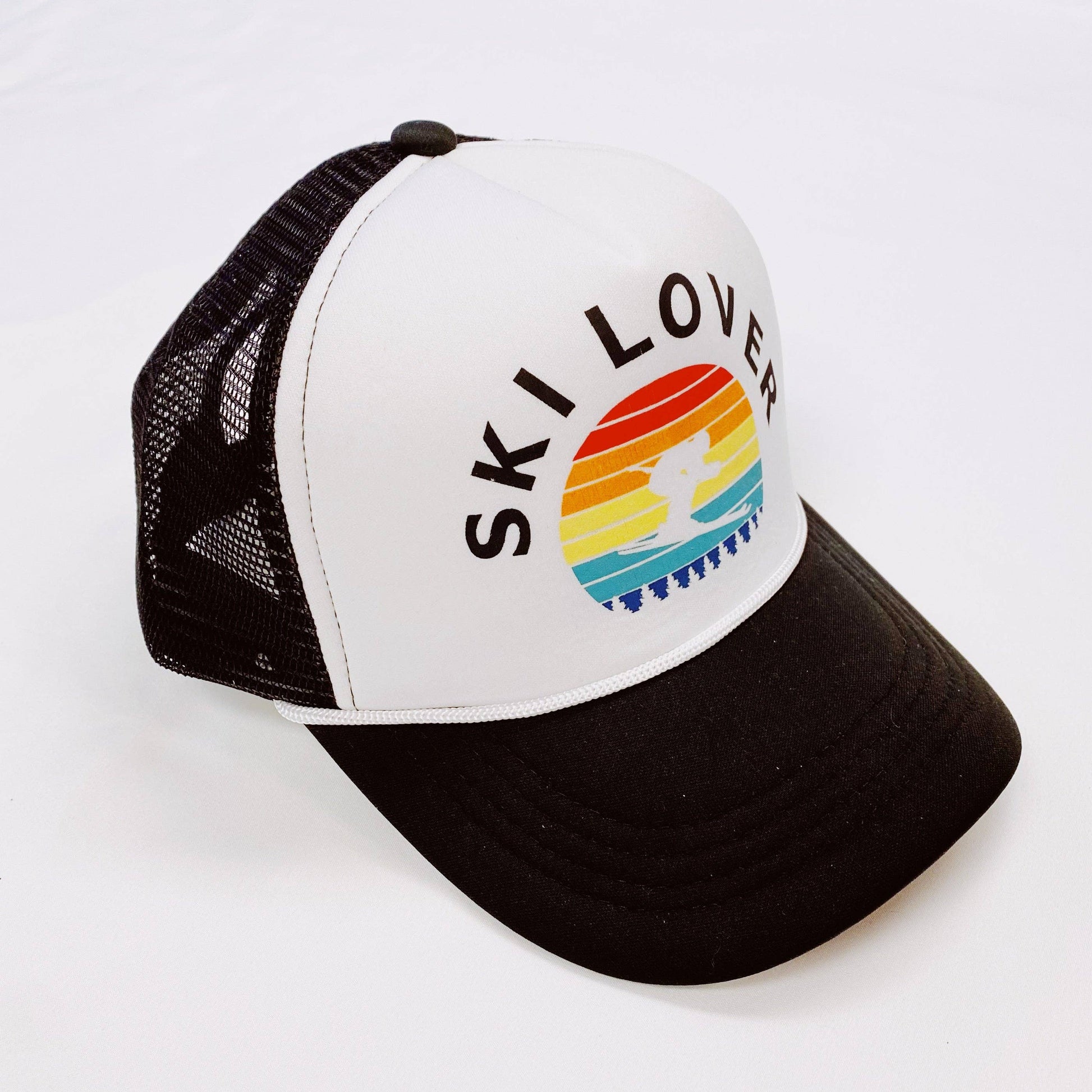 Sporty Trucker Ball Cap: Ski Lover