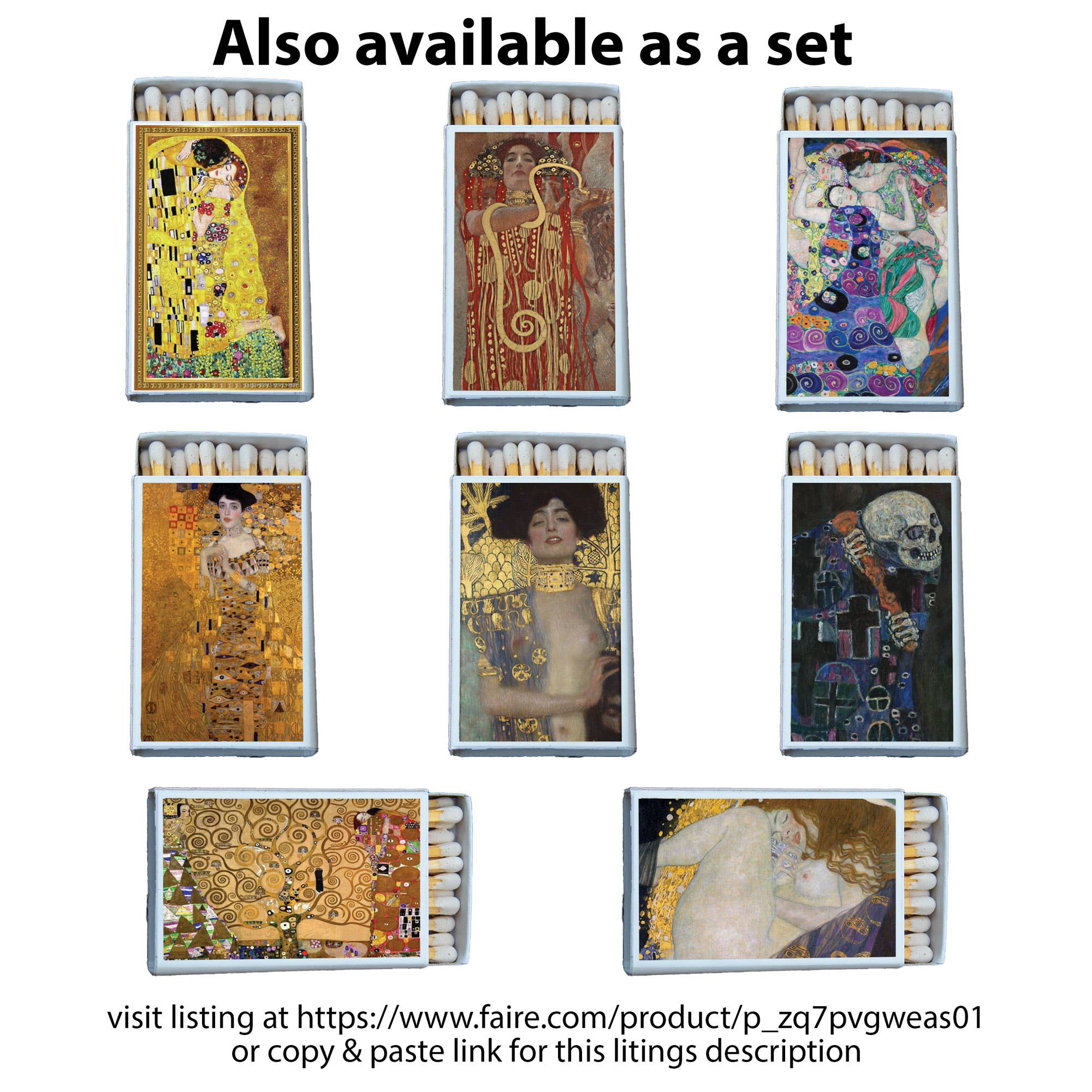 Matches • Art • Klimt Judith and Head of Holofernes Matchbox
