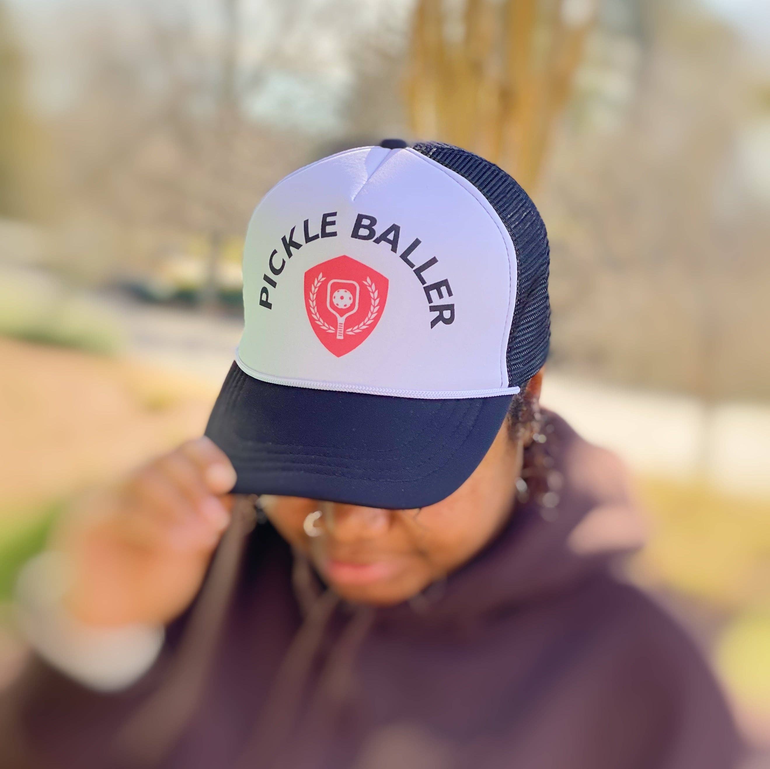 Sporty Trucker Ball Cap: Pickle Baller