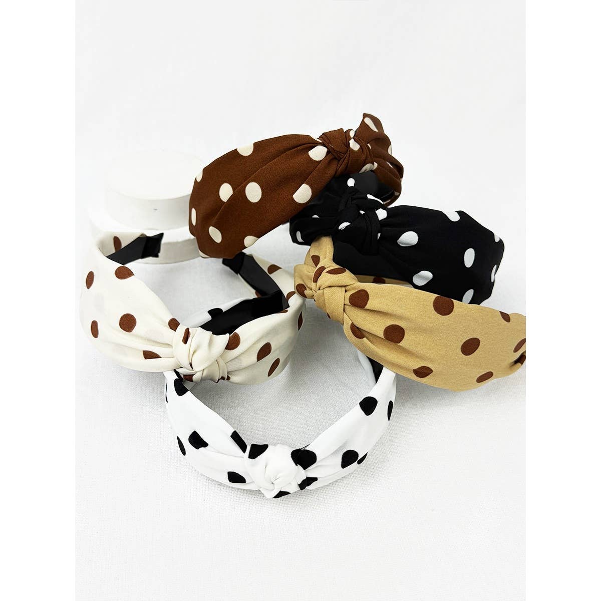 Neutral Tone Polka Dot Headband