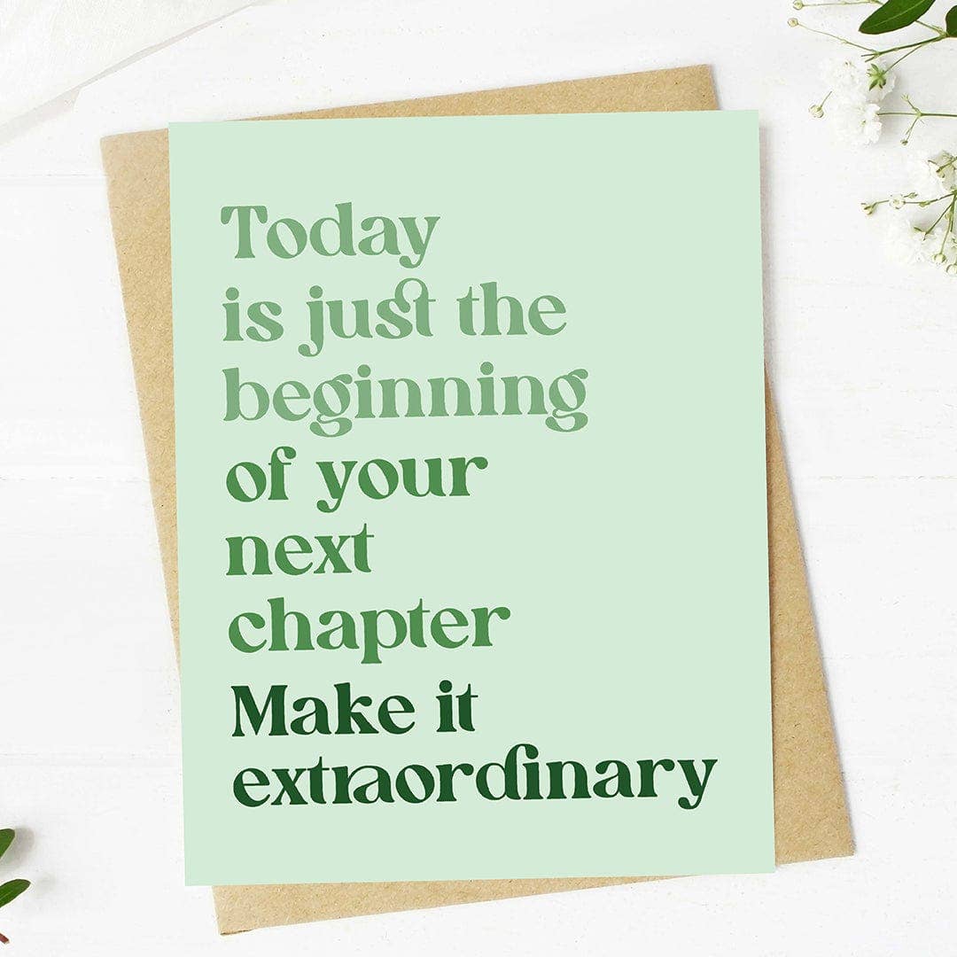 "Today is just the beginning" Inspirational Greeting Card