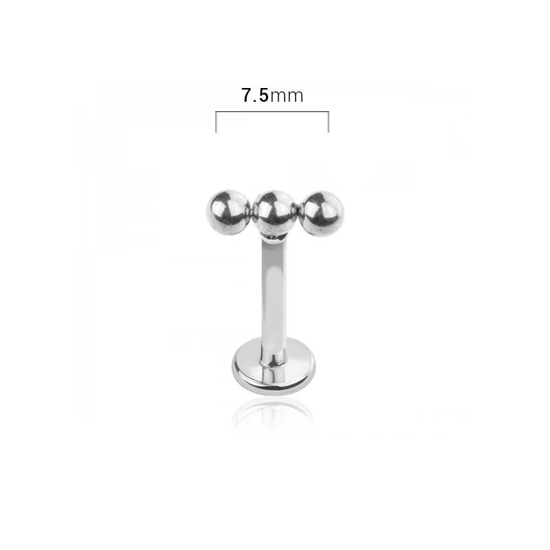 Lined Dainty Super Tiny Bead Ball Labret 