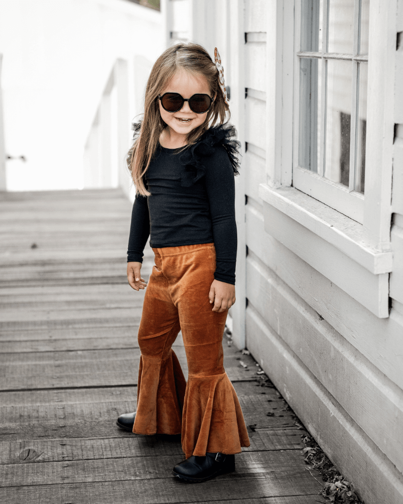 Girls June Ruffle Shoulder Top Bodysuit