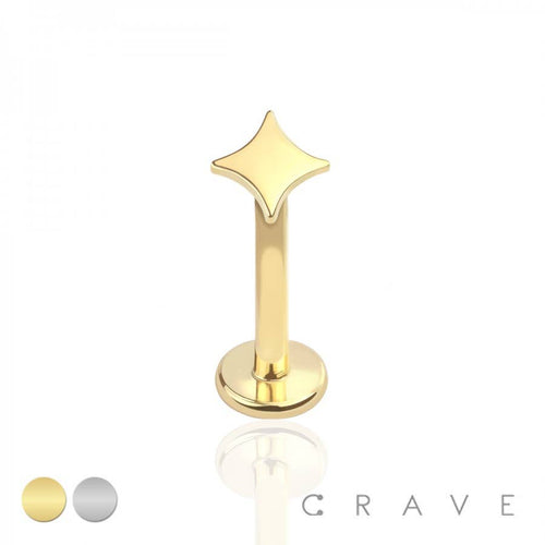 Kite Shape 316L SS Labret Stud