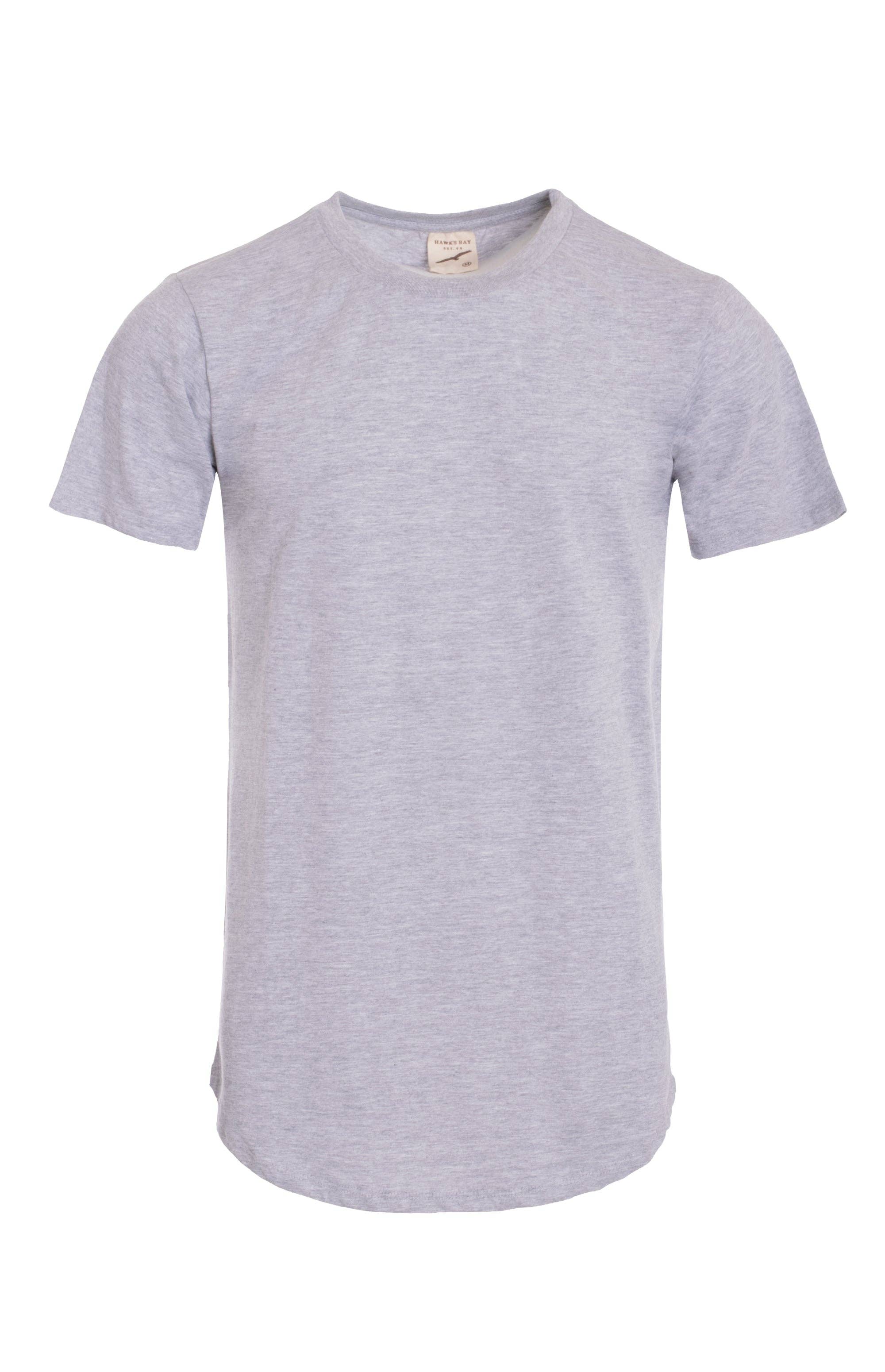 Men's Hem Curve Premium Cotton Crew Neck T-Shirt
