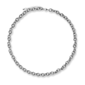 Rolo Silver Chain Charm Necklace: 18"