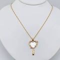 Enchanted Rose Heart Mirror Pendant Necklace