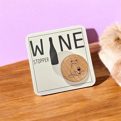 Tipsy Cat Wine Stopper