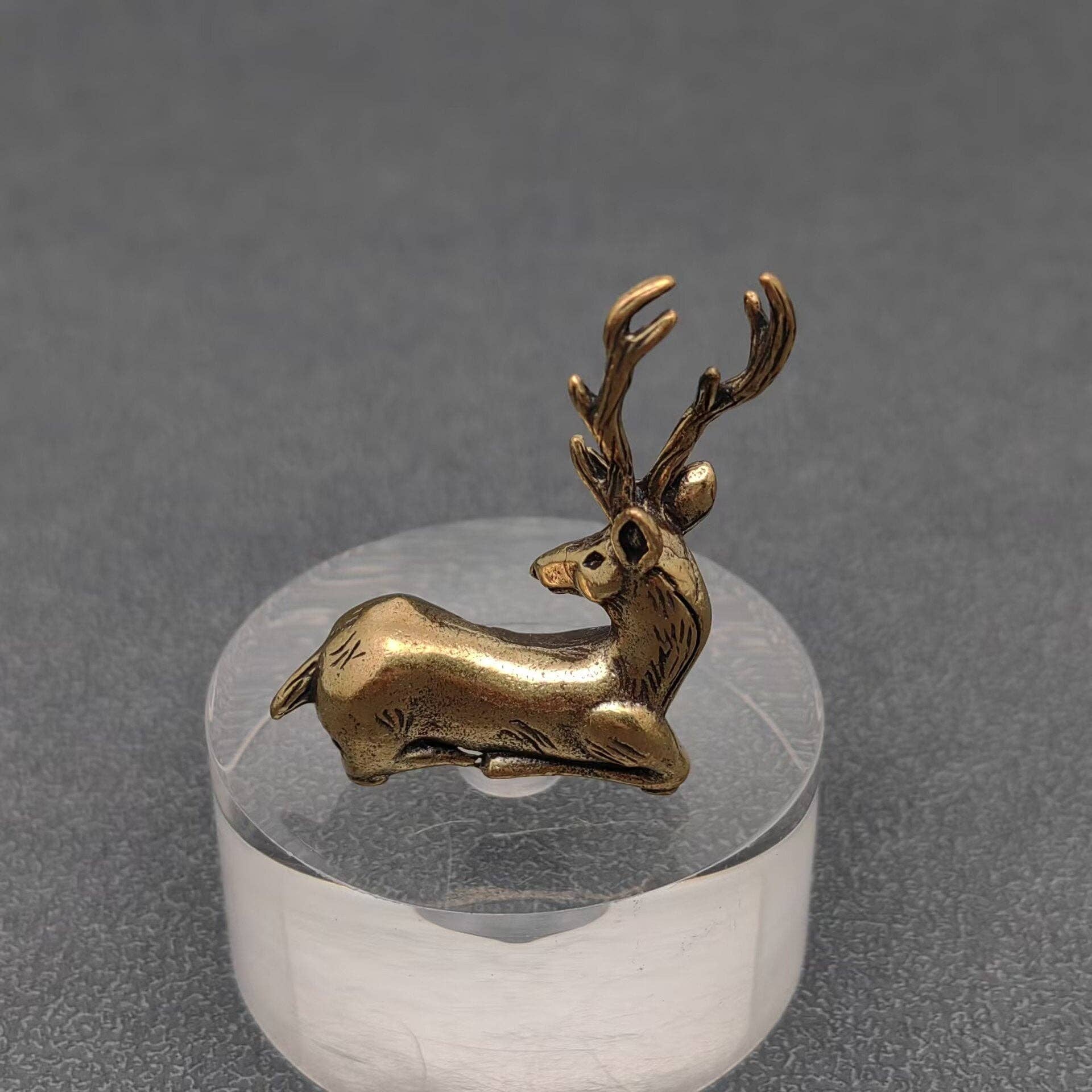 Brass Elk Deer Desktop Figurine